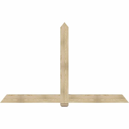 Ekena Millwork Eugene Rough Sawn Timber Gable Bracket, Douglas Fir, 96"W x 60"H x 4"D x 6"F, 15/12 Pitch GBW096X60X0406EUG00RDF